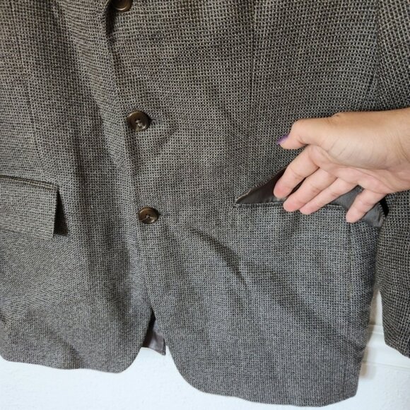 Chaps Ralph Lauren Fine Wool Blazer 38R Gray Sport Coat Jacket - Picture 7 of 15